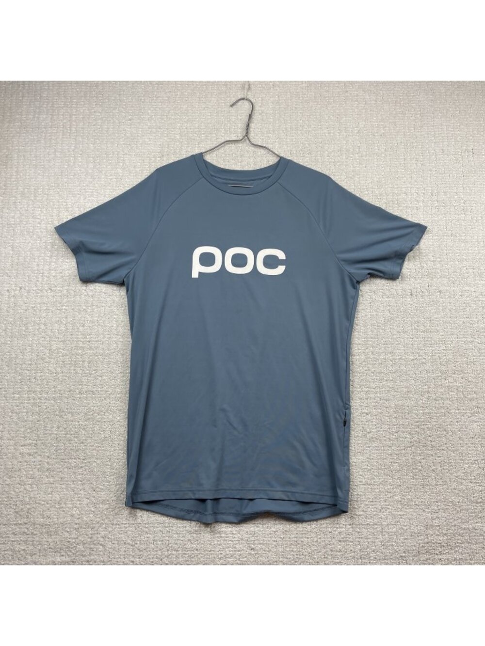 POC Shirt Mens Sz M Blue Essential Enduro Short Sleeve Side Zip Pocket Cycling